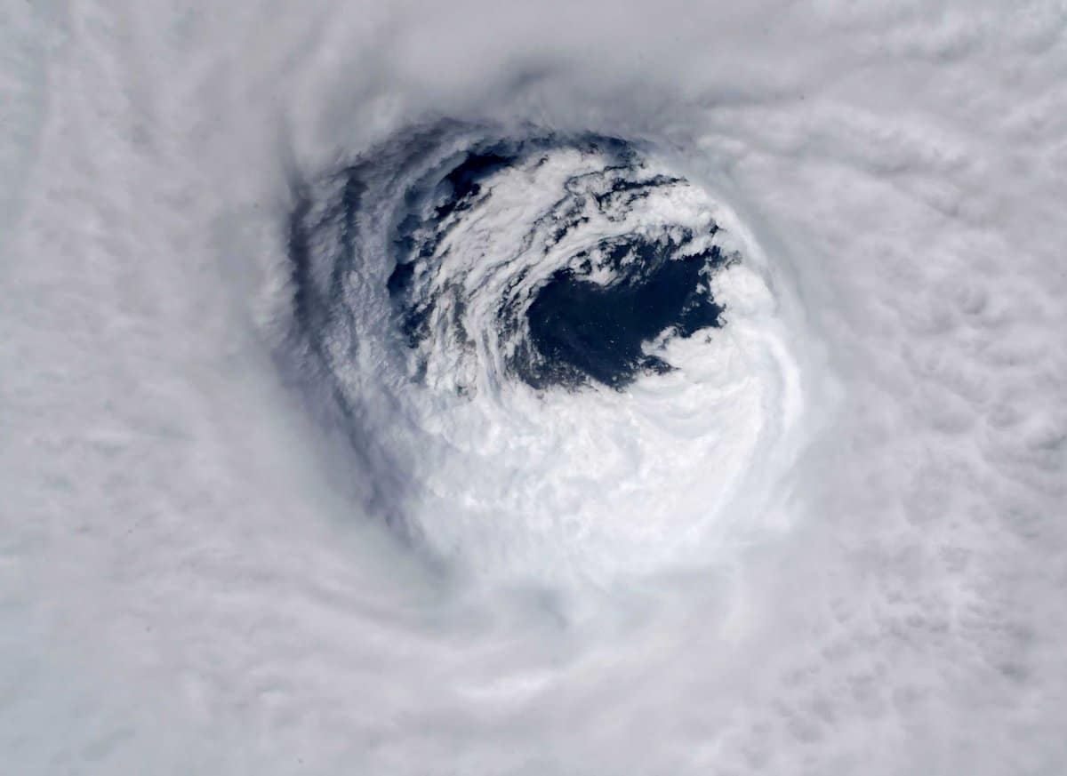 The eye of Hurricane Michael is seen above Florida. NASA/AP/Shutterstock