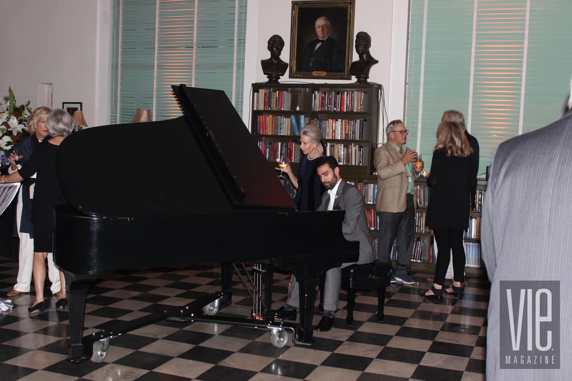 John-Anthony Thevos performs on piano at Opening Night Gala sponsored by VIE at Charleston Library Society