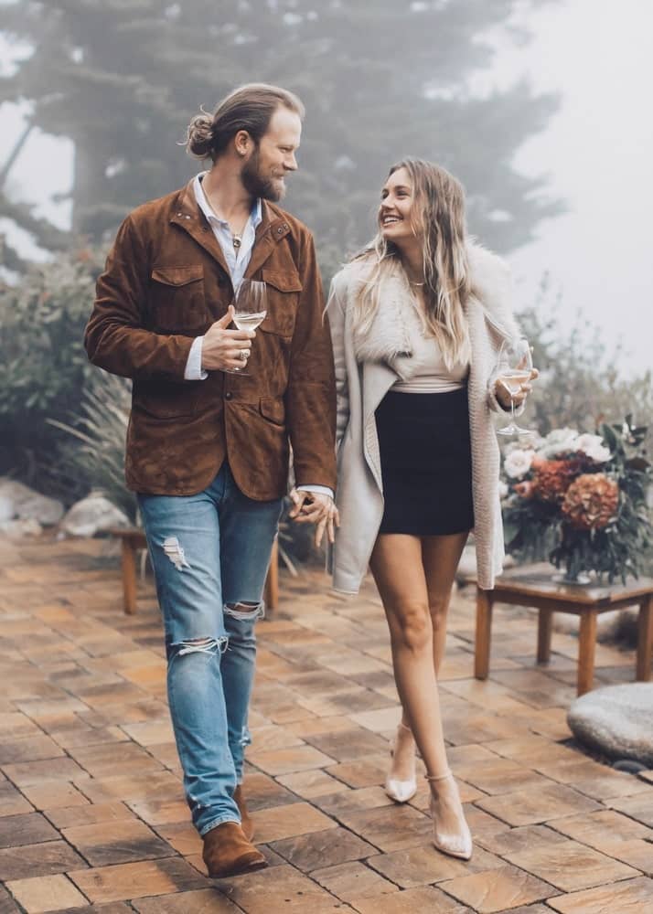Brian and Brittney Kelley renewed their wedding vows in an intimate ceremony in Big Sur in December of 2018. | Photo by Peer Johnson