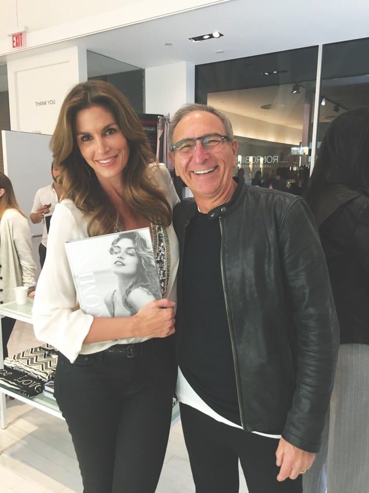 Cindy Crawford at her book-signing event with Ron Robinson