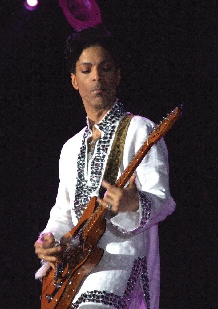 Prince performing at Coachella, 2008