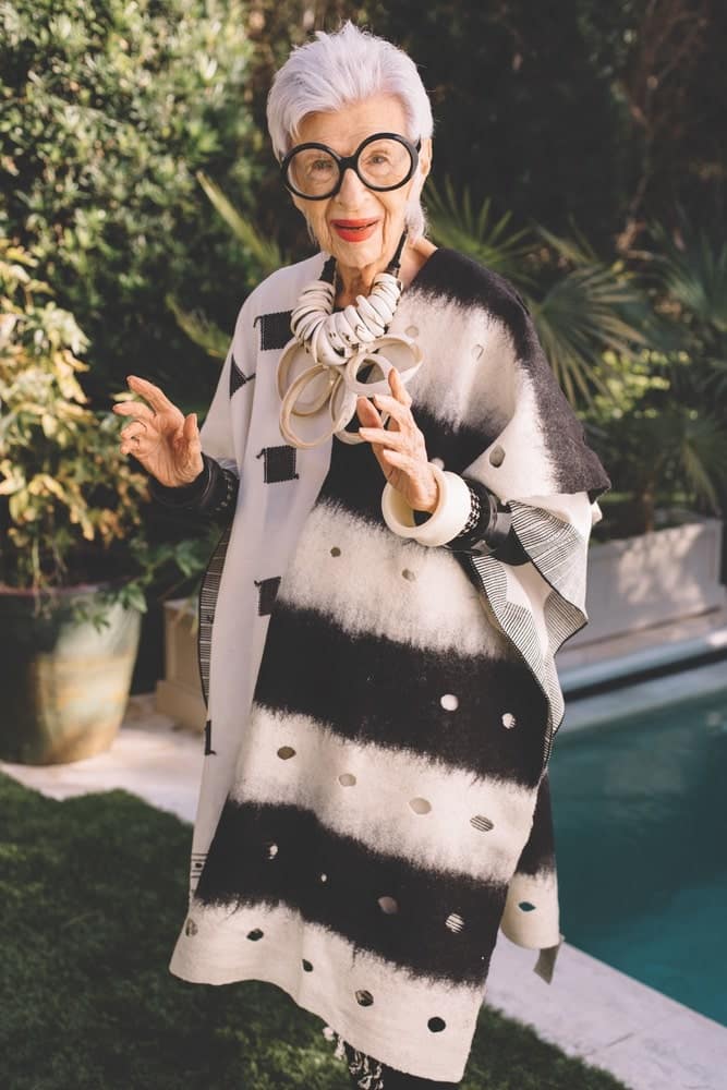 Fashion icon Iris Apfel helped promote Ibu’s World Dress Collection at the brand’s trunk show in Palm Beach, Florida, in March.