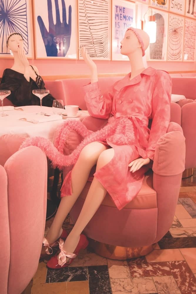 Sketch, known as a chic yet quirky dining and lounge destination in London’s Mayfair neighborhood, made a perfect venue for designer Ryan Lo’s breezy, ultrafeminine fashions. | Photography courtesy of Ryan Lo and Sketch London