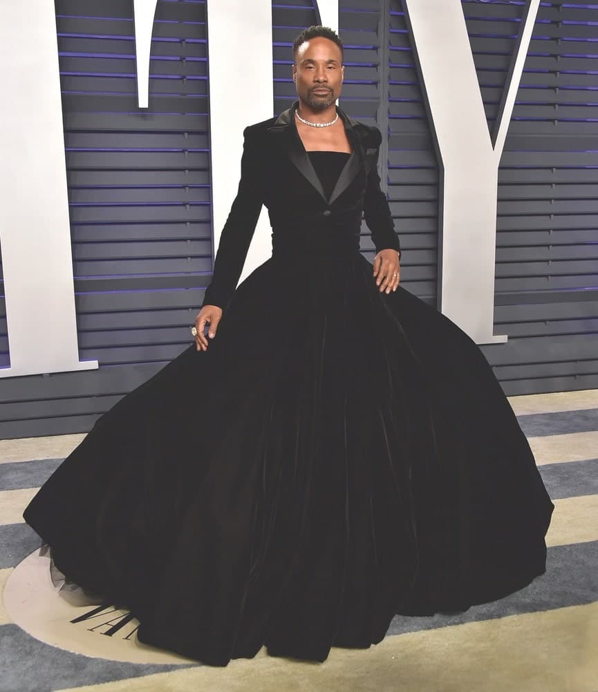 Billy Porter in custom Christian Siriano at the 2019 Vanity Fair Oscar Party