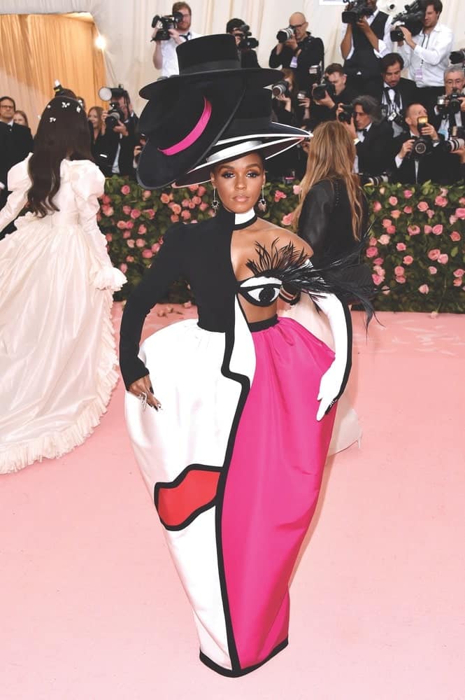 Janelle Monáe rocks a custom look by Christian Siriano at the 2019 Met Gala in New York City