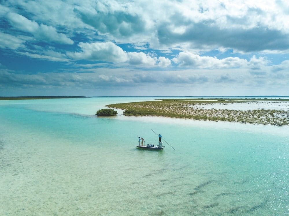 Fishing on Andros Island in the Bahamas with Eleven Mothership’s adventure package | Photo courtesy of Eleven Experience