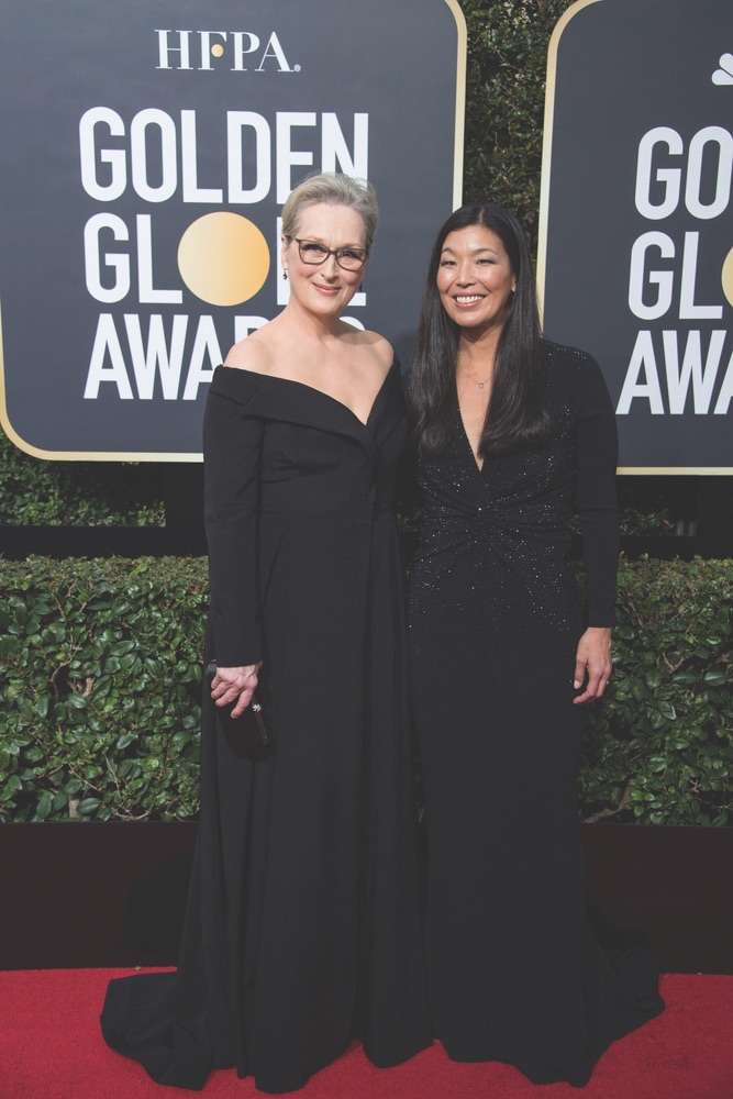 75th Annual Golden Globe Awards, Golden Globe Awards, Beverly Hilton, Beverly Hills, California, Meryl Streep, Ai-jen Poo, National Domestic Workers Alliance, Hollywood Foreign Press Association