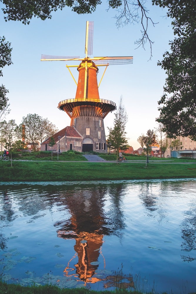 The windmill and museum De Valk in Leiden is one of the city’s most popular attractions.