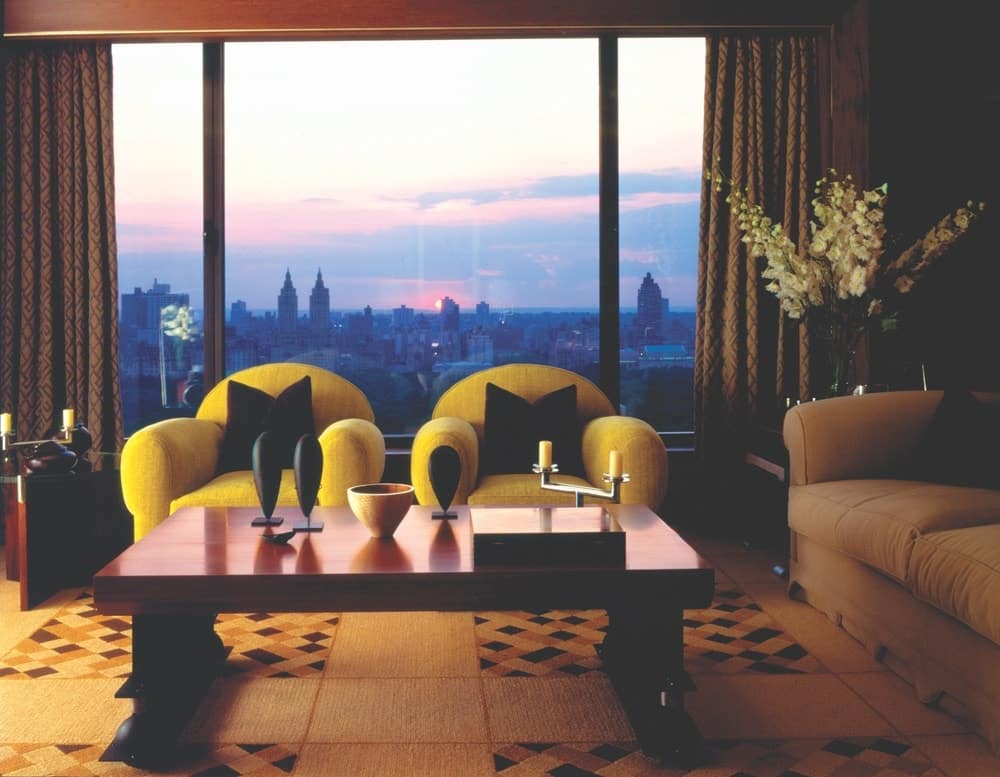 Elegant furnishings and big city views await in the Empire Suite, the carlyle, hotel, new york