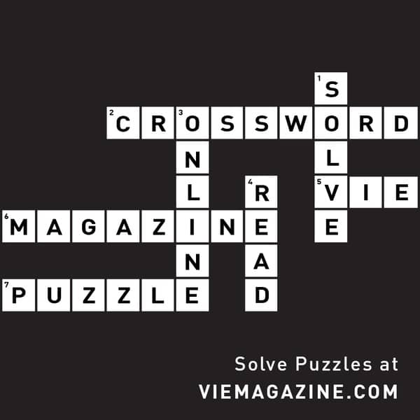 VIE Magazine, Crossword Puzzle, Myles Mellor, Theme Crosswords, The Last Word