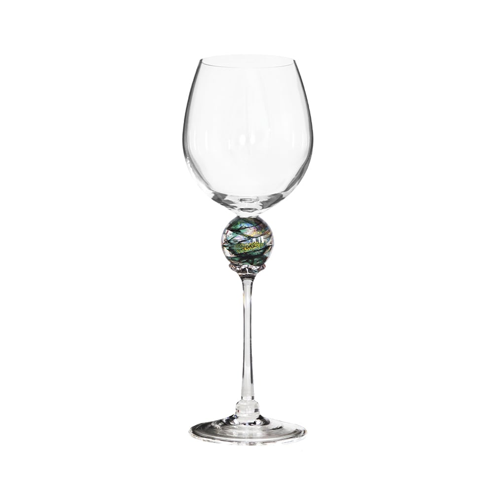 Green Planet Wine Glass, Grand Boulevard, Howard Group, Fusion Art Glass