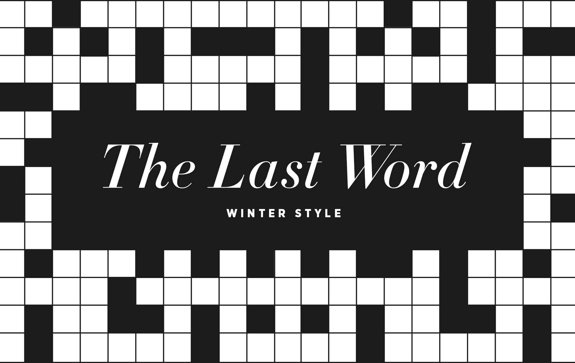 VIE magazine Crossword Puzzle Winter Style