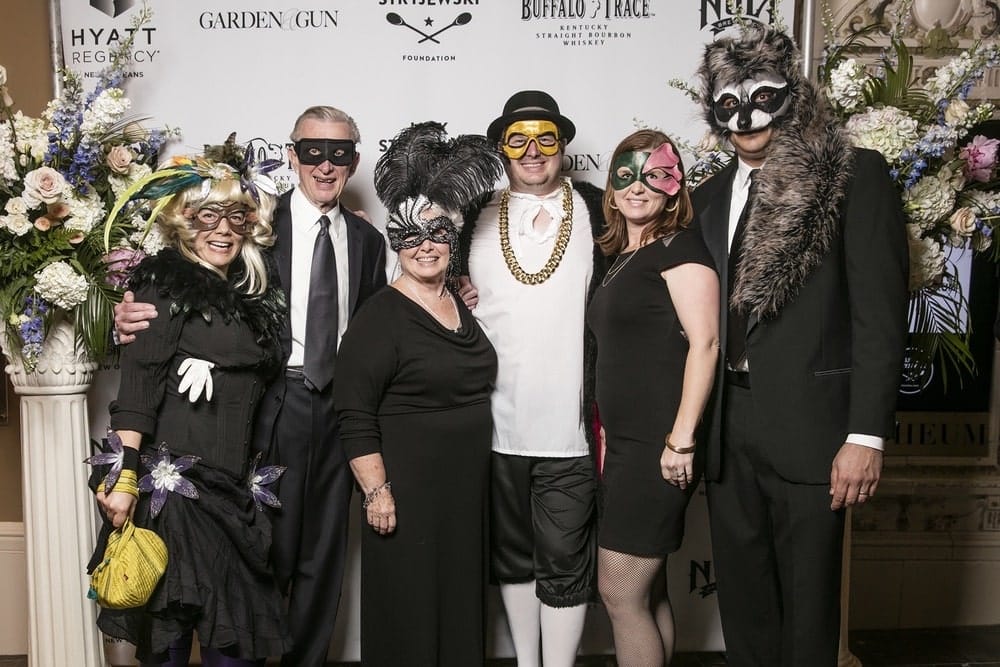 Guests attend the Link Stryjewski Foundation Bal Masque at the Orpheum Theater in New Orleans