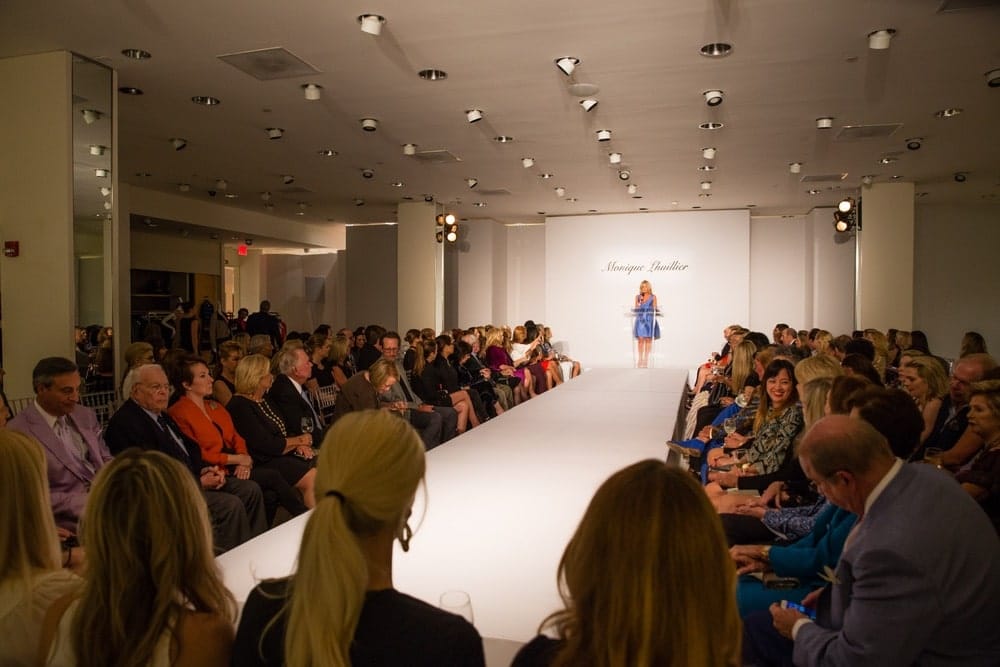 Runway for Monique Lhuillier featuring the Spring/Summer 2017 Collection in Palm Beach, Florida at Neiman Marcus Palm Beach.