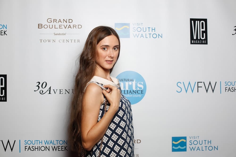 South Walton Fashion Week 2016, step and repeat banner, VIE Magazine, Grand Boulevard, 30Avenue, Visit South Walton, Cultural Arts Alliance of Walton County
