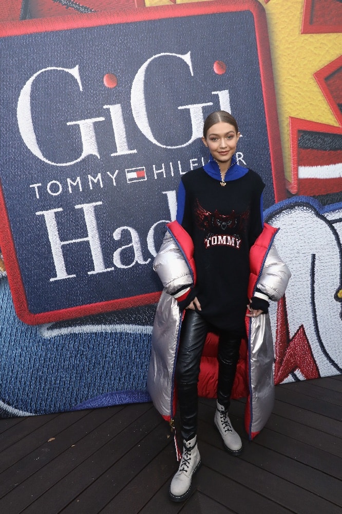 Gigi Hadid modeling in Tommy Hilfiger
