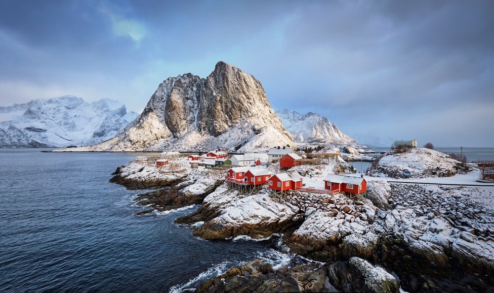 VIE magazine blog webcams at famous places Lofoten Islands Norway in snow