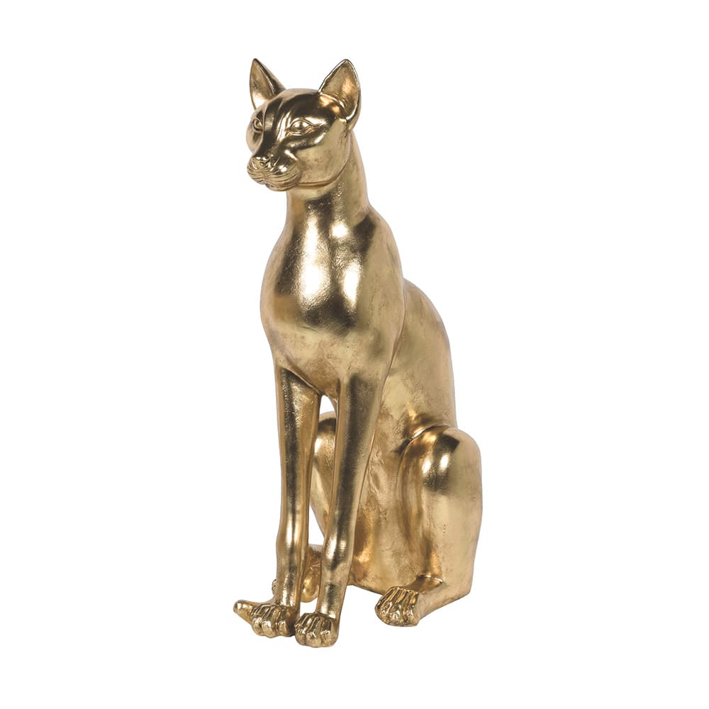 Audenza Large Golden Sphynx Cat Sculpture