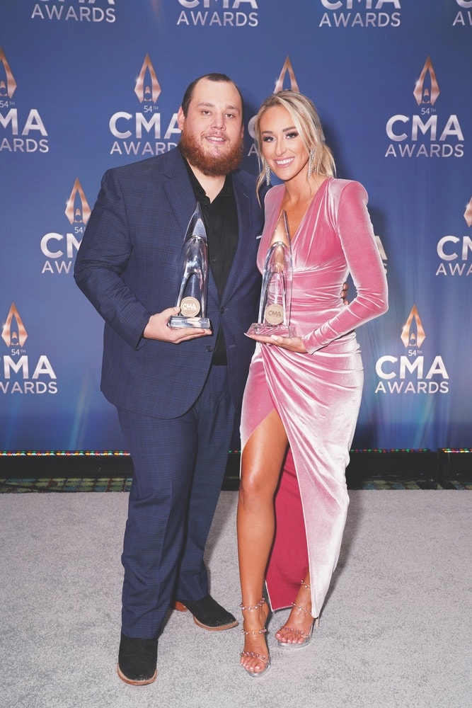 Luke Combs, Nicole Hocking, Country Music Association, Music City Center, 54th Annual Country Music Association Awards, CMA Awards