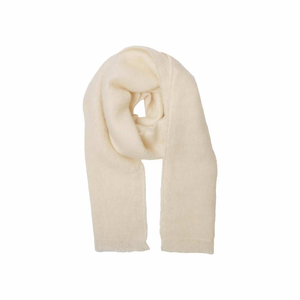 Mohair Scarf, Cream, obakki