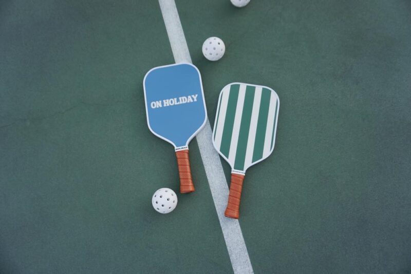on holiday, pickleball paddles