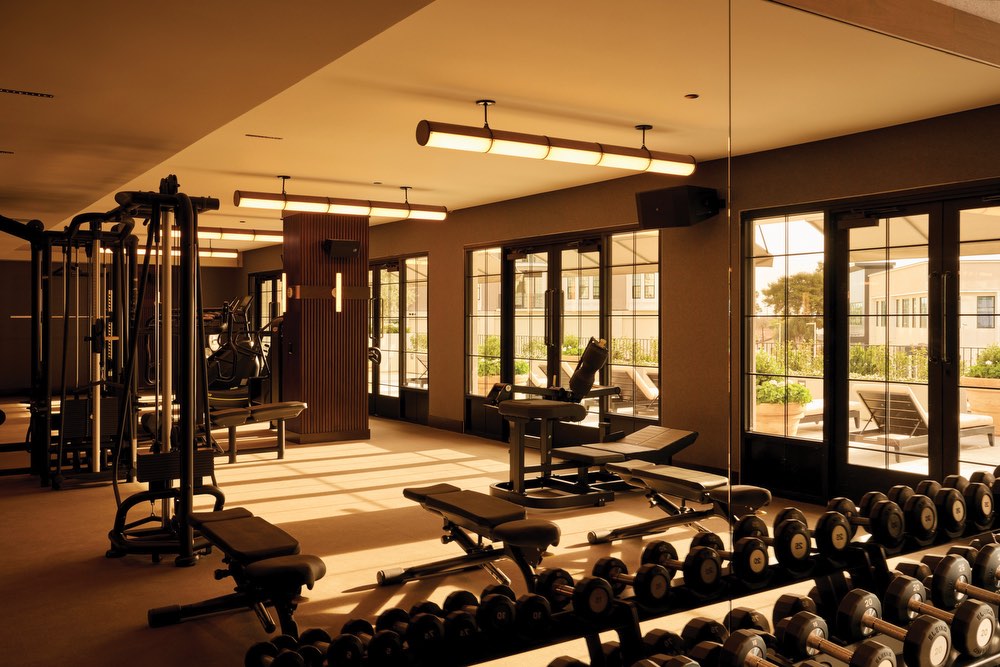 hotel gym, gym, hotel