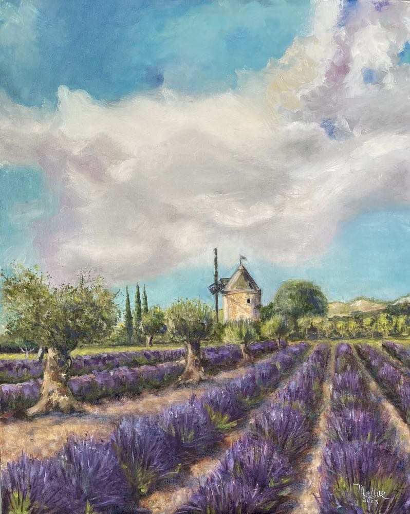 The Elusive Windmill in Provence by Debby Mellor