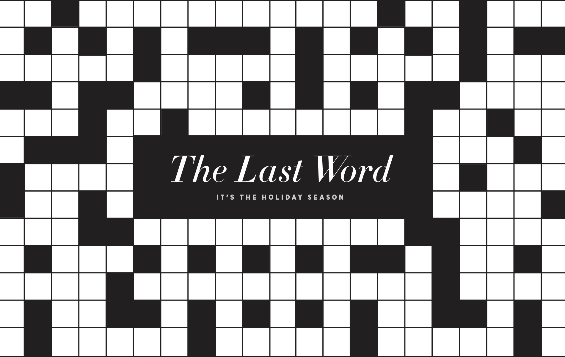 Crossword December 2024